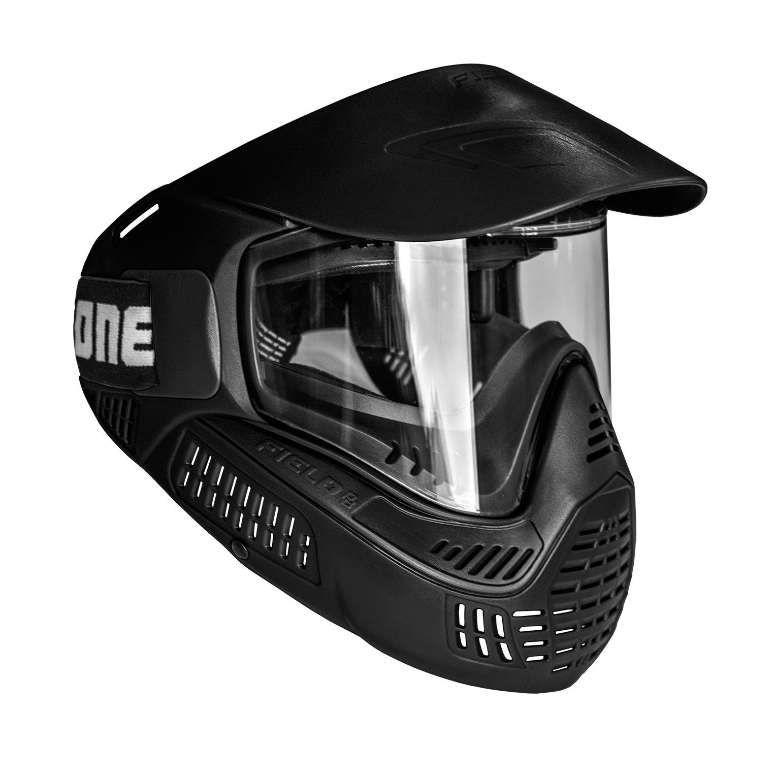 Paintball Mask # ONE Black Single Lens W/ Top Strap- Free 2/4 Day Shipping.*